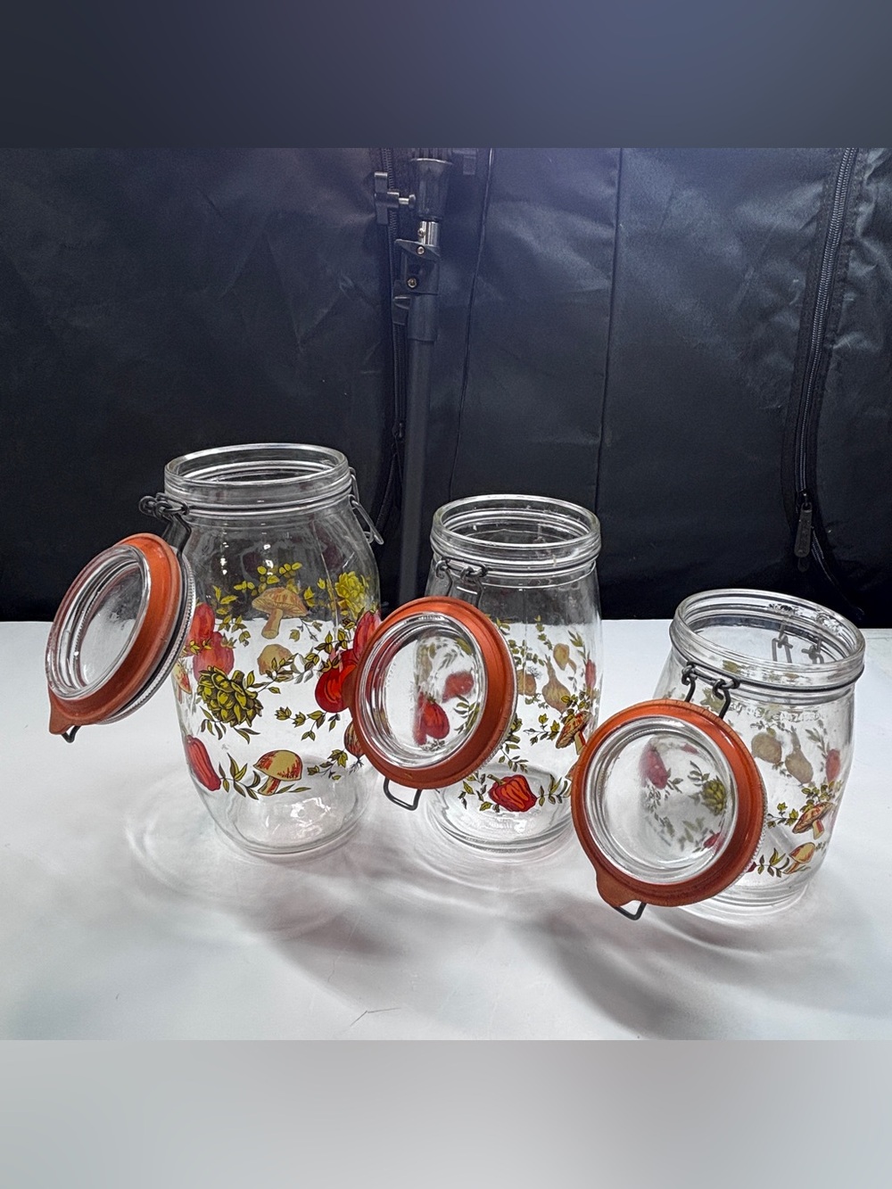 Vintage Arc"Spice Of Life" 1.5L& 2L Glass Canisters Jars Made in France - Picture 2 of 16